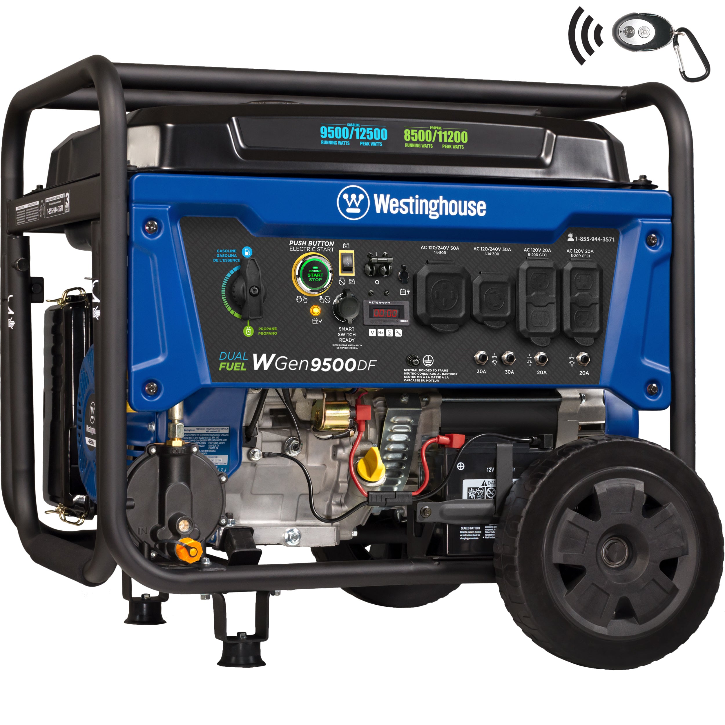 Westinghouse WGen9500DF dual fuel portable generator