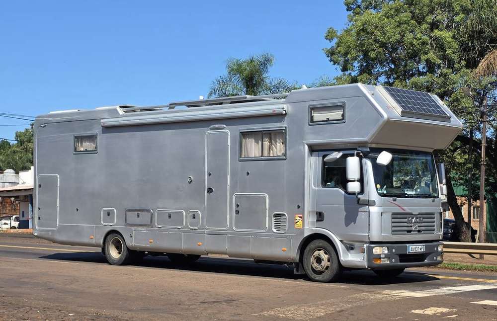 Solar panels installed on an RV roof